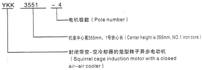 YKK系列(H355-1000)高压YRKK5601-8三相异步电机西安泰富西玛电机型号说明